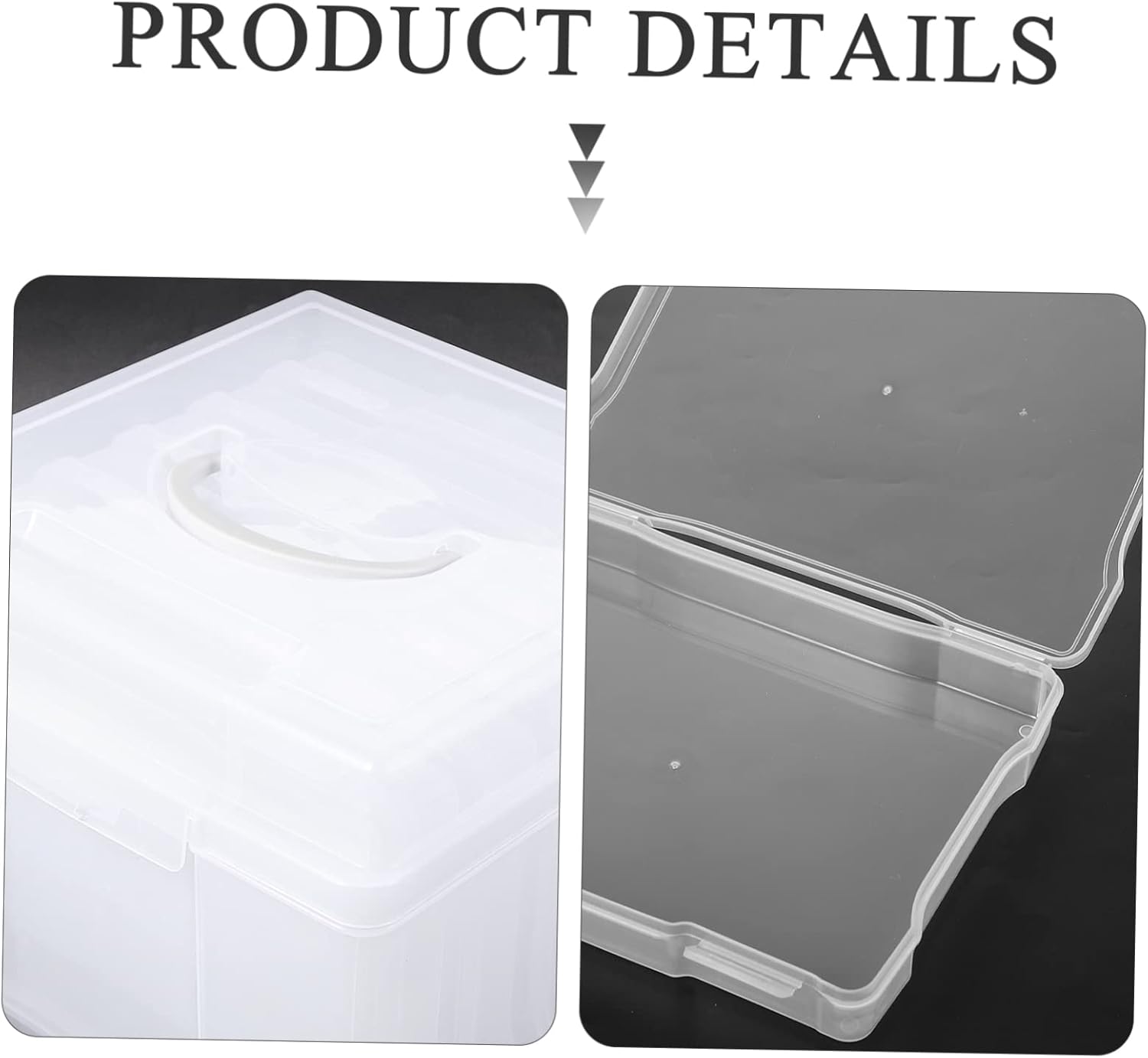 1set Photo Organizer Storage Case Multi-function Transparent Box for Cards Crafts and Items Material Individual Compartments for Home Organization