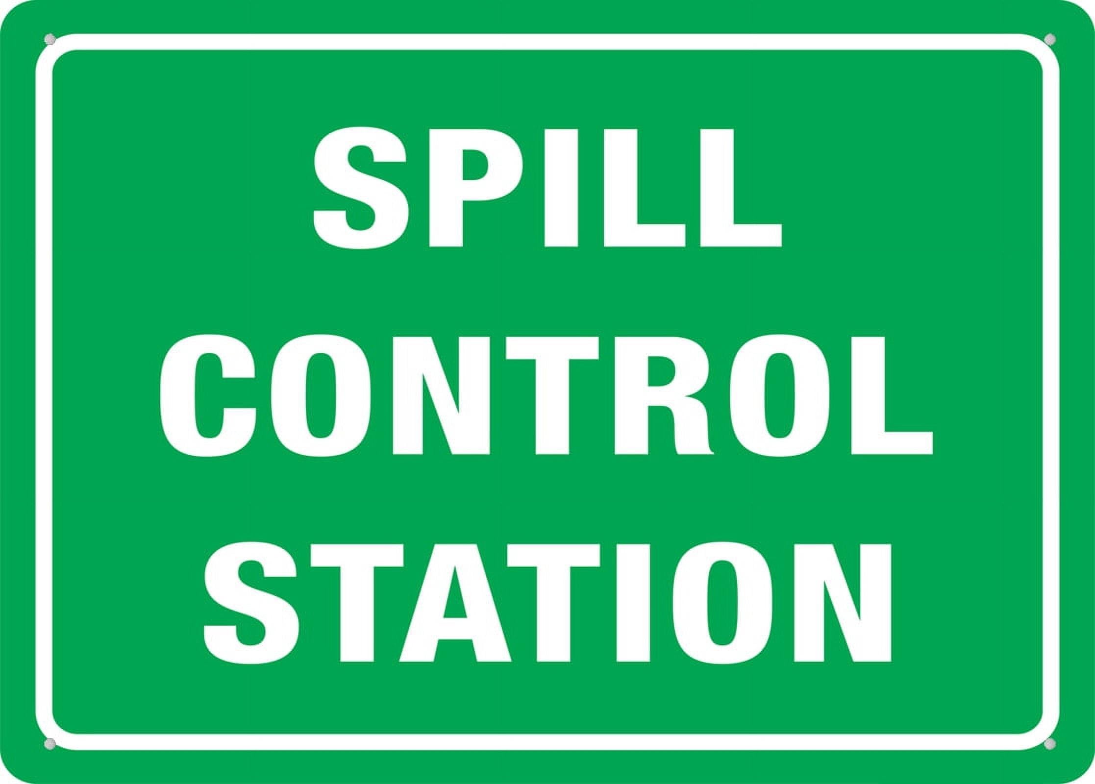 Spill Control Station Yard Sign for House 12"x8" - Premium Aluminum, Sun-Proof, Rust-Free
