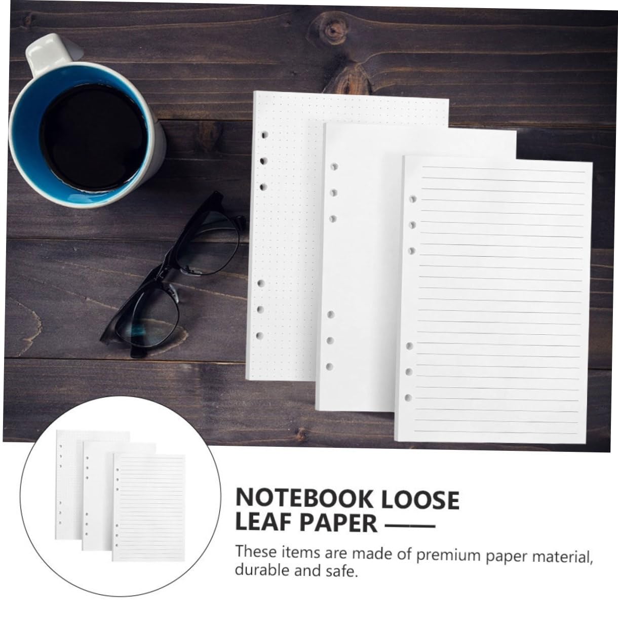 240stücke Papier Liniertes Nachfüllpapier Strapazierfähig zum Schreiben und Malen für Notizbücher und Tagebücher Flexibel Einsetzbar Hochwertiges Papier