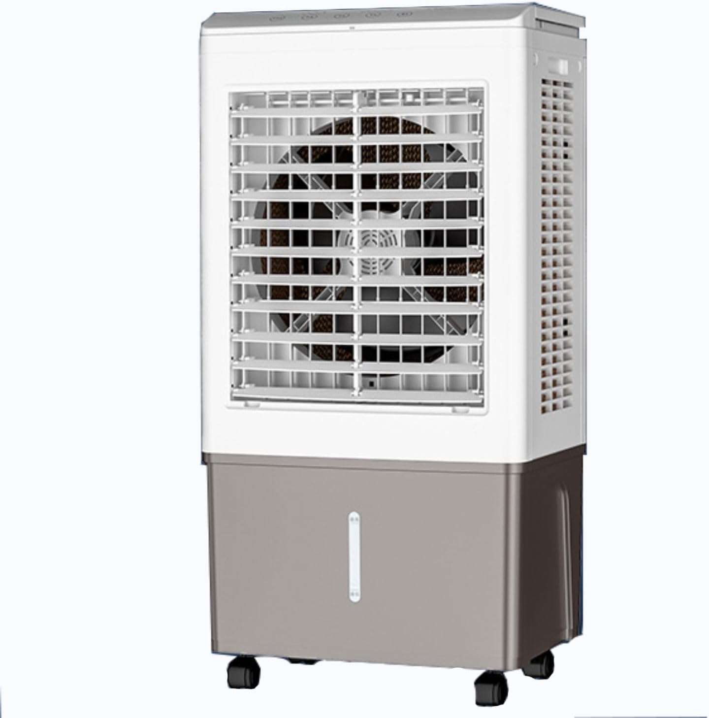 ZHENCHAO Portable Swamp Cooler, Evaporative Air Conditioner with Auto Oscillating, Remote, 3 Speeds, 12H Timer, Humidifying Fan for Indoor Outdoor Use