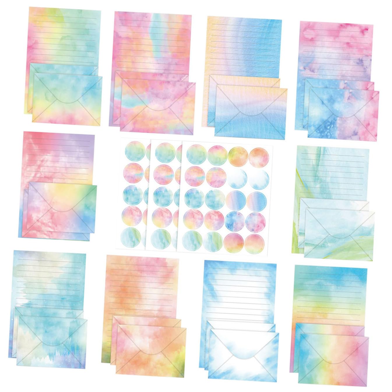 Briefpapier-set Dekoratives Briefpapier Multifunktions-briefpapier zum Schreiben von Briefen oder Notizen aus Robustem und Langlebigem Material mit Kreativen Mustern