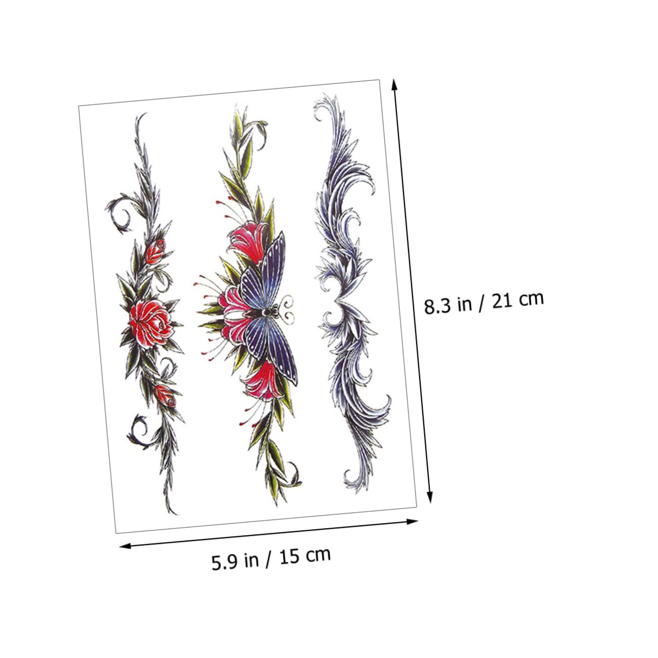 POPETPOP 40feuilles Temporaires Étanches Autocollants Décoratifs De Et Fleurs Pour Festivals Plages Et Sorties Faciles à Appliquer Retirer