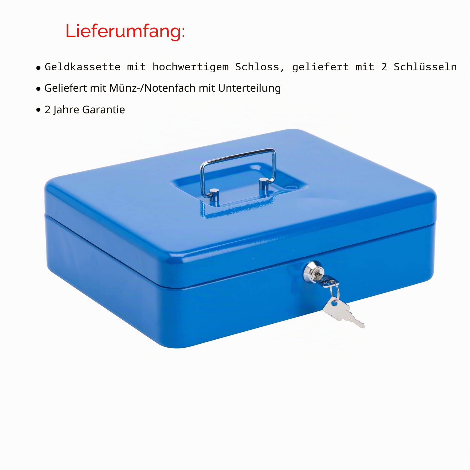 Burg Wachter CB04BL Geldkassette, blau, 300 x 90 x 240 mm