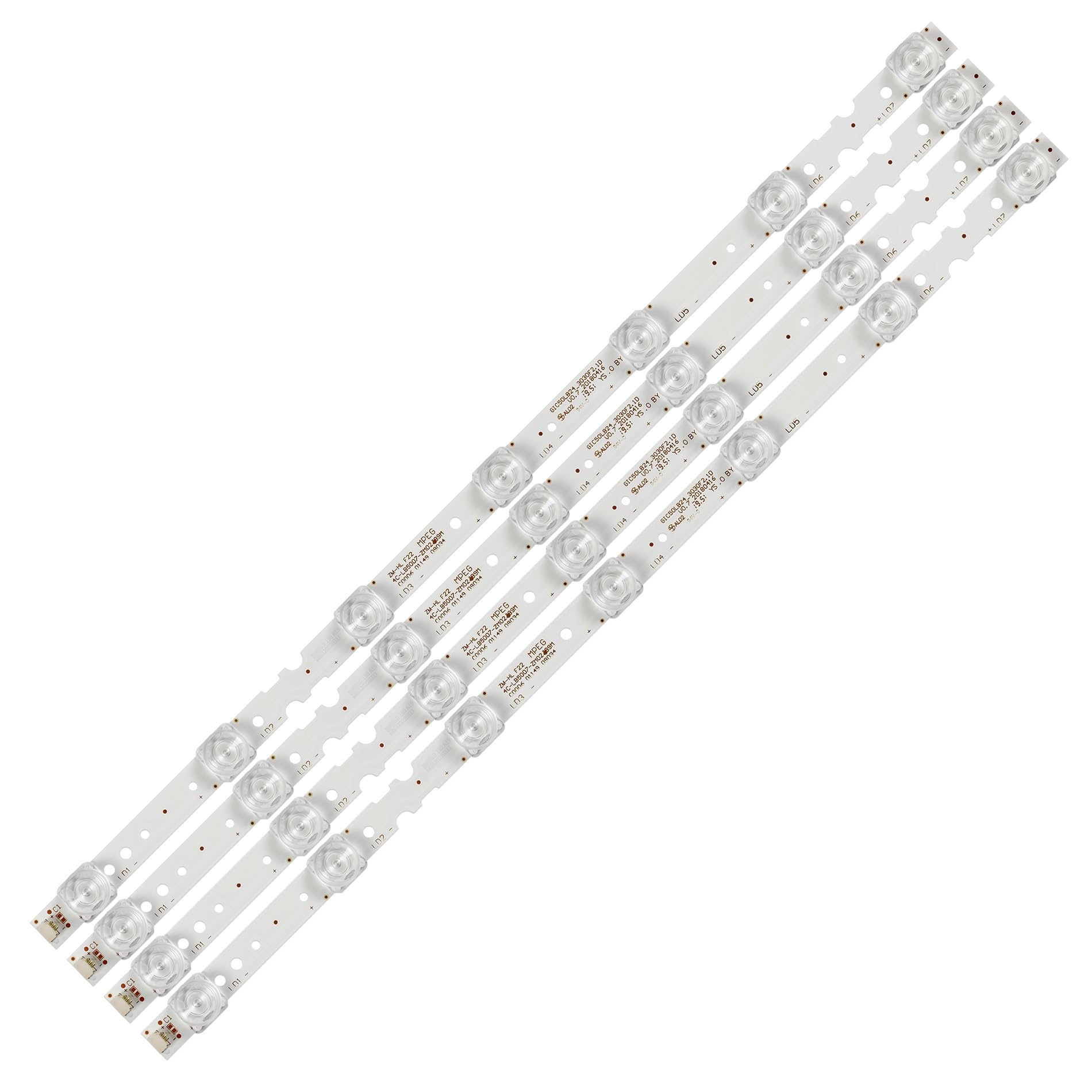 Barre LED 4 pièces/Ensemble adaptée for Thomson 50UD6306 50UD6406 LVU500UDEL 50P65US 50S421 50S423 50S425 LVU500NDL MD9W10 for TCL-5006-3030-4X7