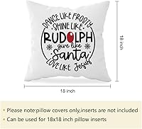 Vista 5 de HONLUNG, Fundas de almohada de Navidad, fundas de almohada de Navidad de 18 x 18 pulgadas, almohadas decorativas, almohadas de Navidad para sofá