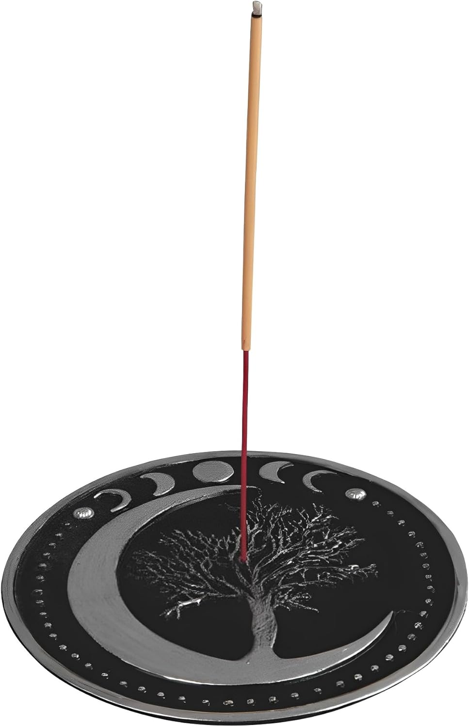 ICE ARMOR 4.75" W Moon Phases Incense Burner Statue Sculpture Ornament Decoration Home/Room Decor Ideas for Housewarming, Holidays and Birthdays Great Collectible Addition