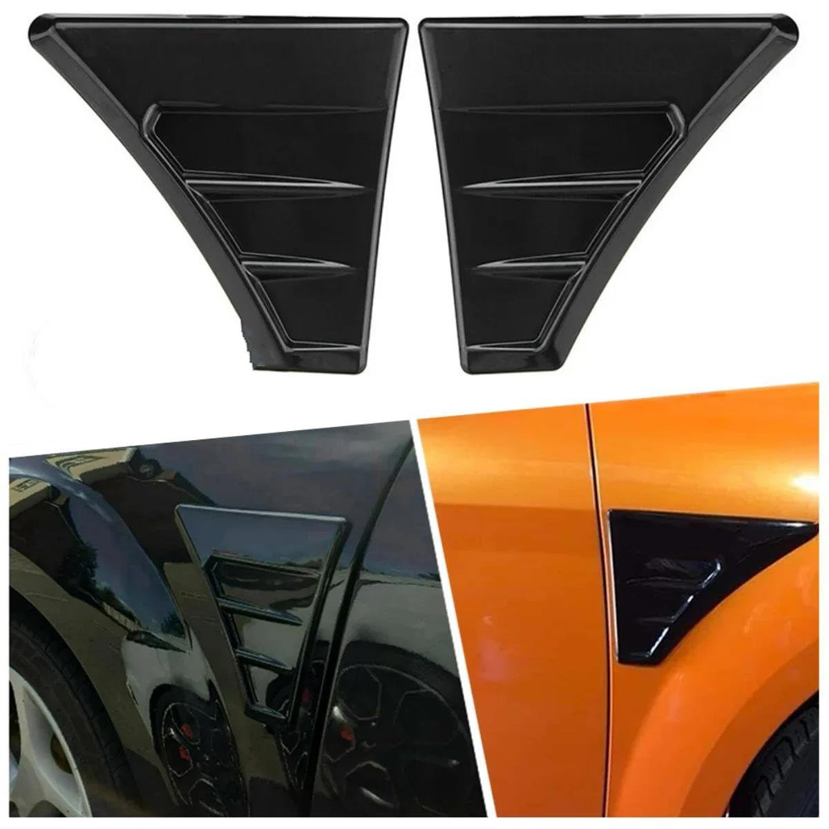 Embellecedor Tomas Aire Rejillas Ventilación Guardabarros Lateral Coche para Focus MK2 MK3 RS Todos Pegatinas para Estilo ST Aletas Laterales(Red)