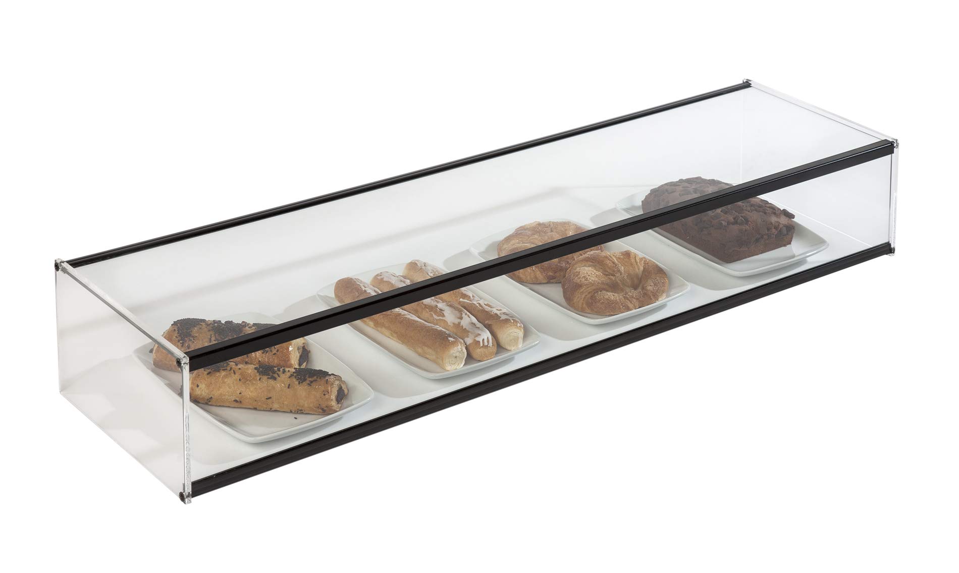 Vetrina professionale neutra in alluminio nero 1010 x 270 x 150 mm