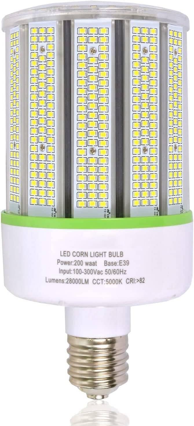 OLISSA 200W LED Corn Light Bulb, E39 Mogul Base LED Bulbs, 5000K