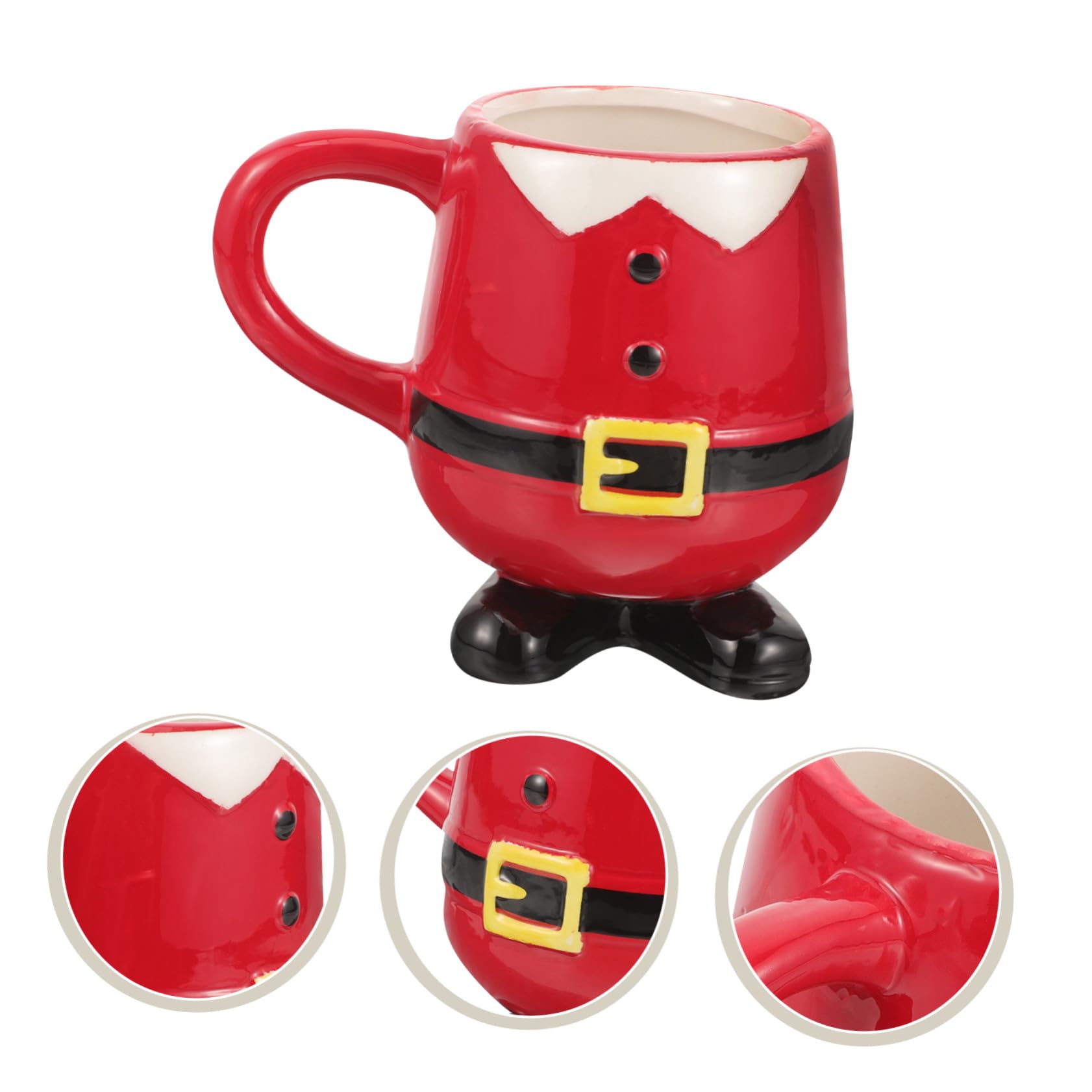 STOBAZA Copa de Papá Noel Taza de Navideña Adorable de Cerámica Hogar Taza Navideña para Desayuno de Obsequio de Navidad