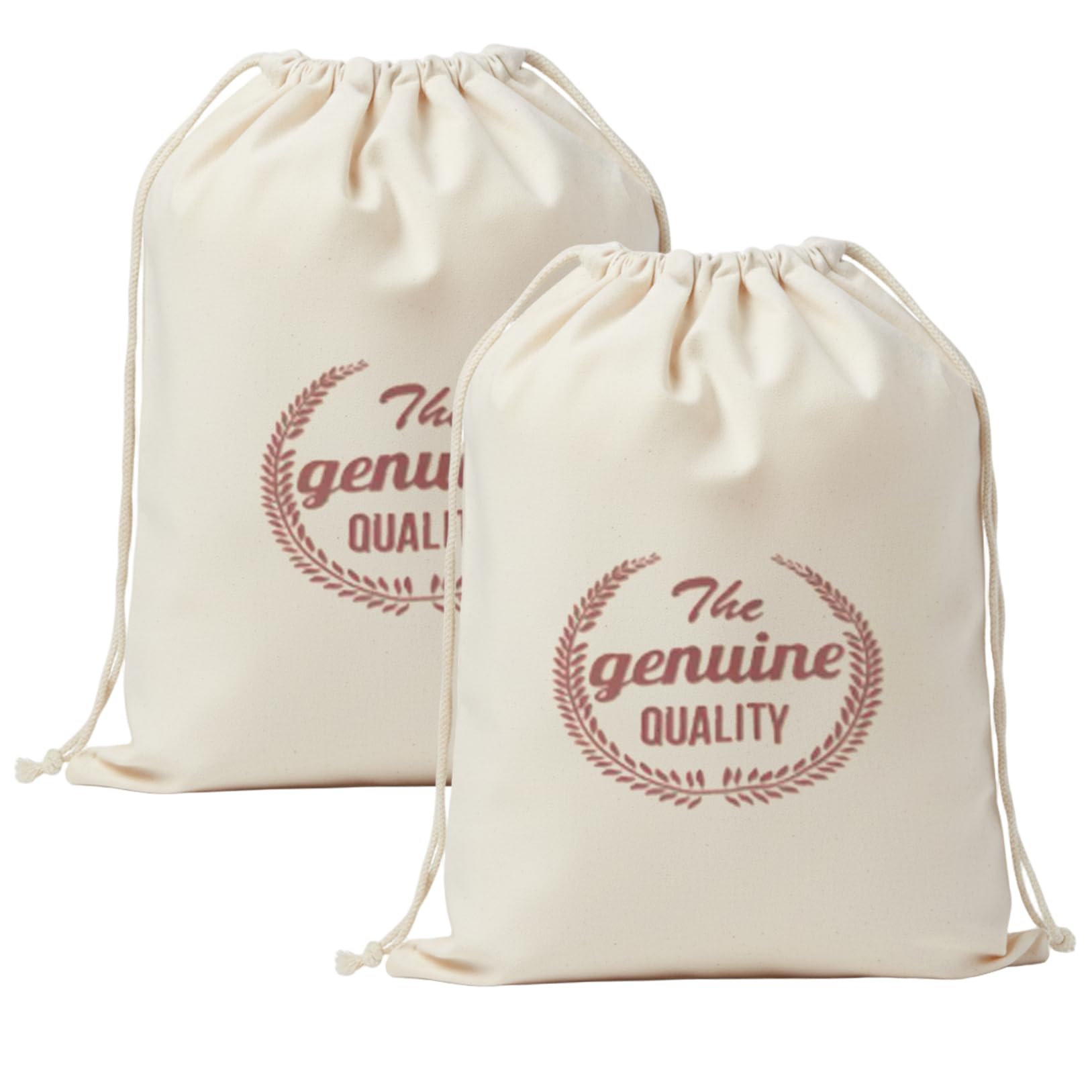 Uanqfegy Cotton Bread Bag - 2 Pack Reusable Bread Storage Bags with Drawstring, for Homemade Sourdough 30x40cm