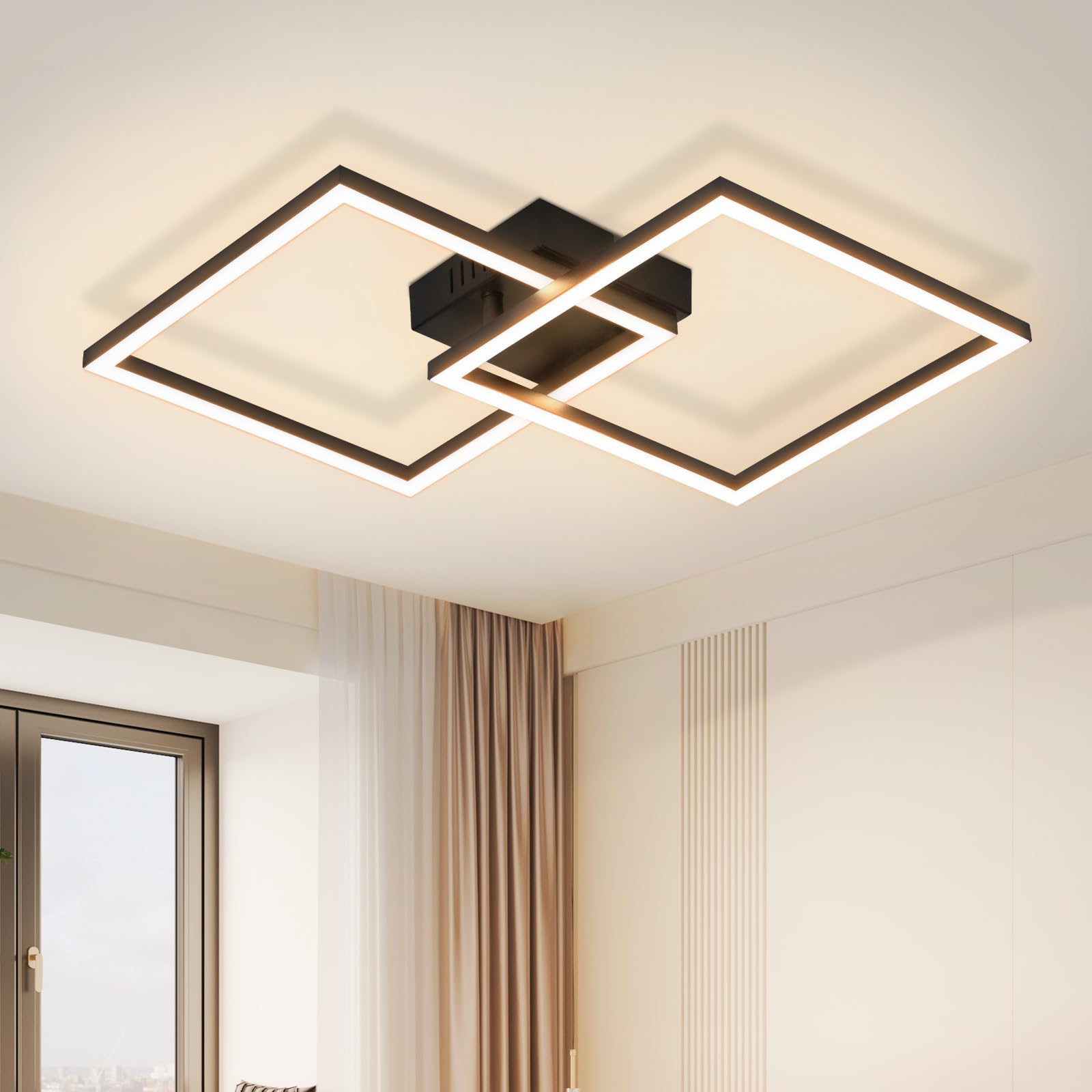 Homefire Deckenlampe LED Deckenleuchte Schlafzimmer - Wohnzimmerlampe 3000K Warmweiß Küchenlampe Modern Flurlampe