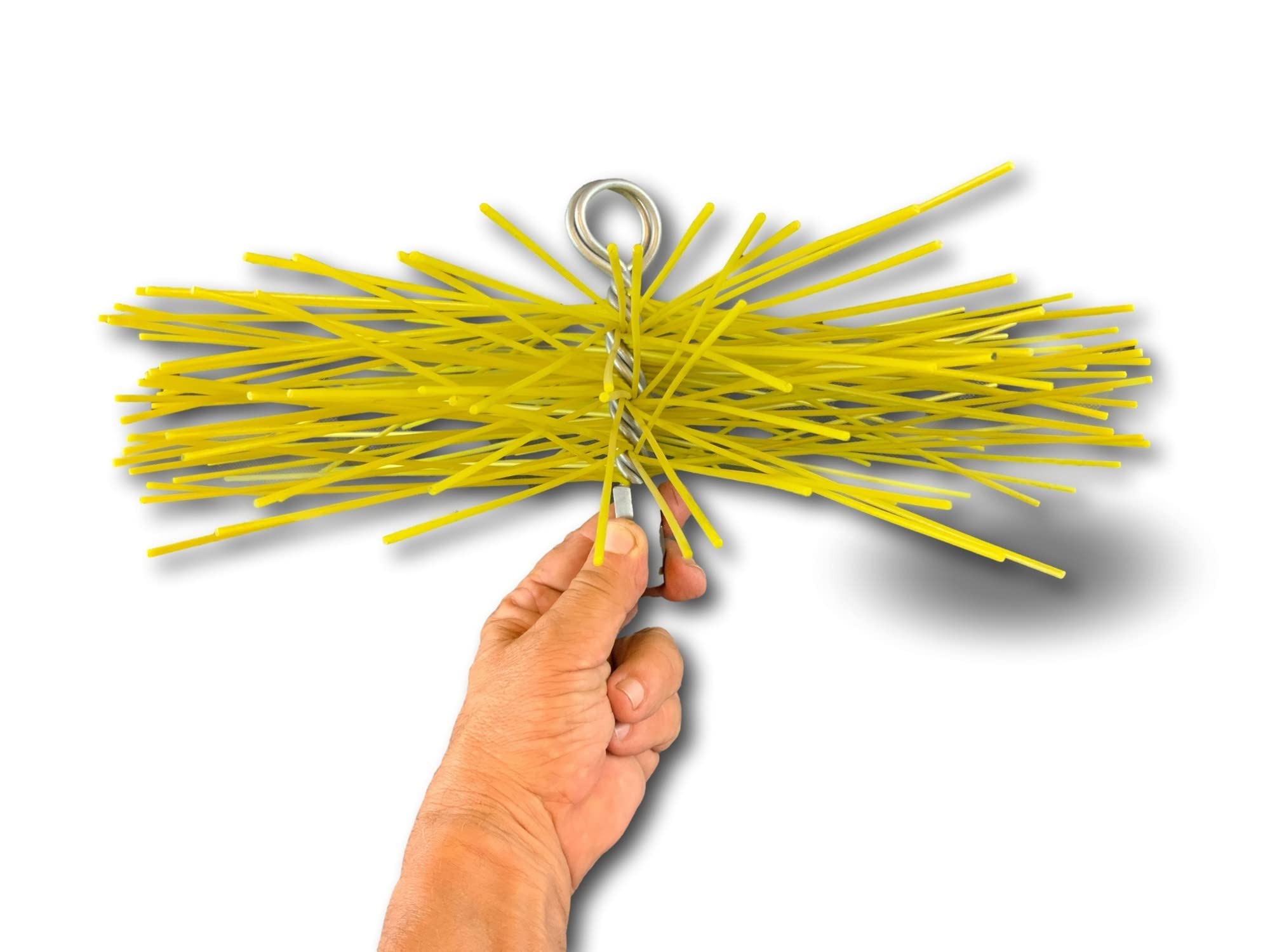 Kibros Scovolo tondo sintetico Ø 350 mm attacco M12 | Attacco in acciaio filettato M12×1,75 mm, compatibile con ogni tipo di asta, per camini, stufe, tubazioni e grondaie.