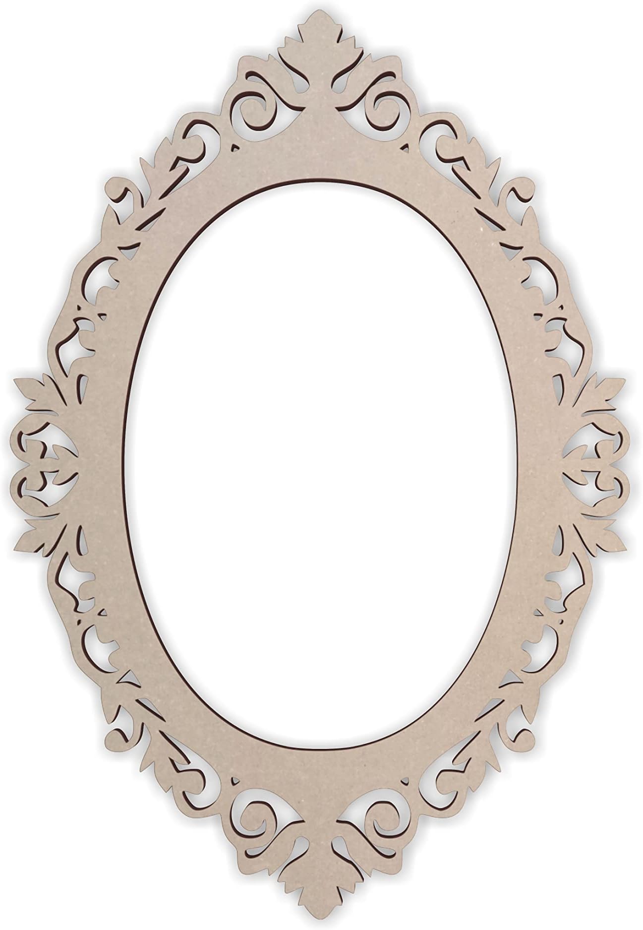 Wooden Oval Frame, Home Decor, Ready to Paint Wooden Frame, Unfinished Frame for Wall Décor or Oval Photo Frame, Vintage Frame for Room Decoration 16 Inches