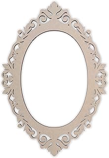 Wooden Oval Frame, Home Decor, Ready to Paint Wooden Frame, Unfinished Frame for Wall Décor or Oval Photo Frames, Vintage Frame for Room Decoration 4 Inches