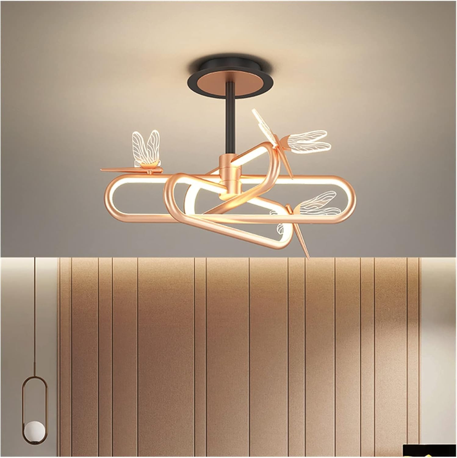 Plafonnier LED moderne lustre suspendu chambre salon intensité variable