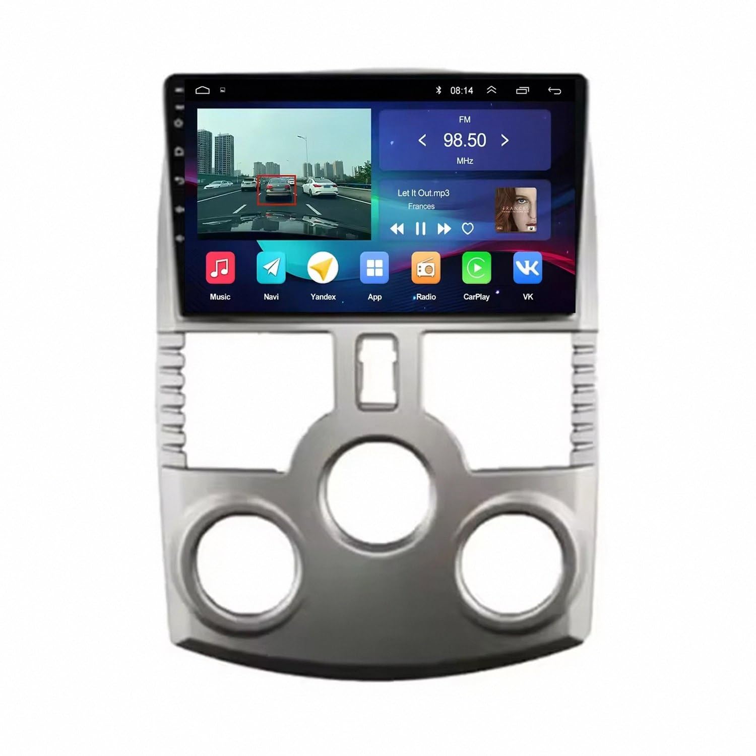 Przenośny Ekran Carplay Systemu Audio dla Toyota Yaris 2 XP90 2005-2012 Odtwarzacz Wideo Car Play Mirror Link, Siri/Airplay/Aux/Radio, Odtwarzacz Bluetooth, 4 Rdzeń 2G+32G