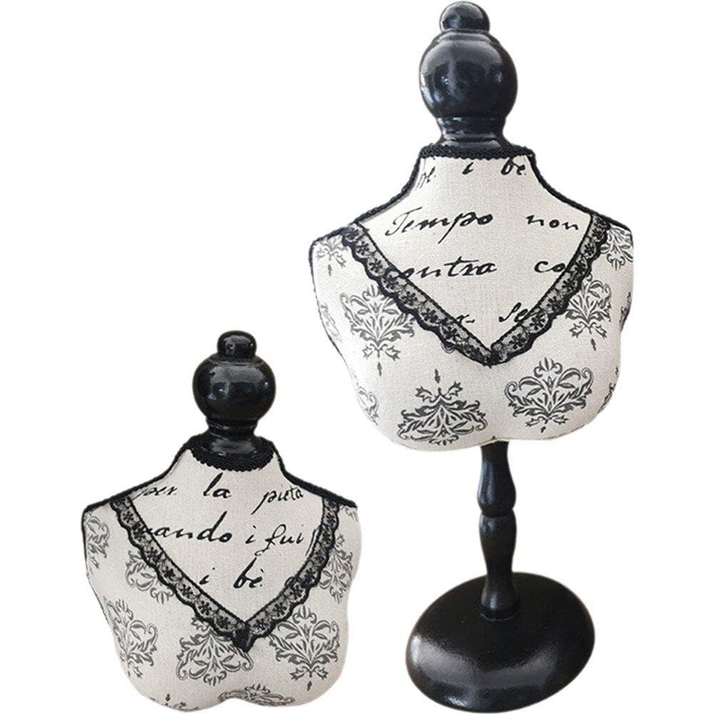 Organisateur de bijoux pour exposition de boutiques et support de collier de buste en lot de 2