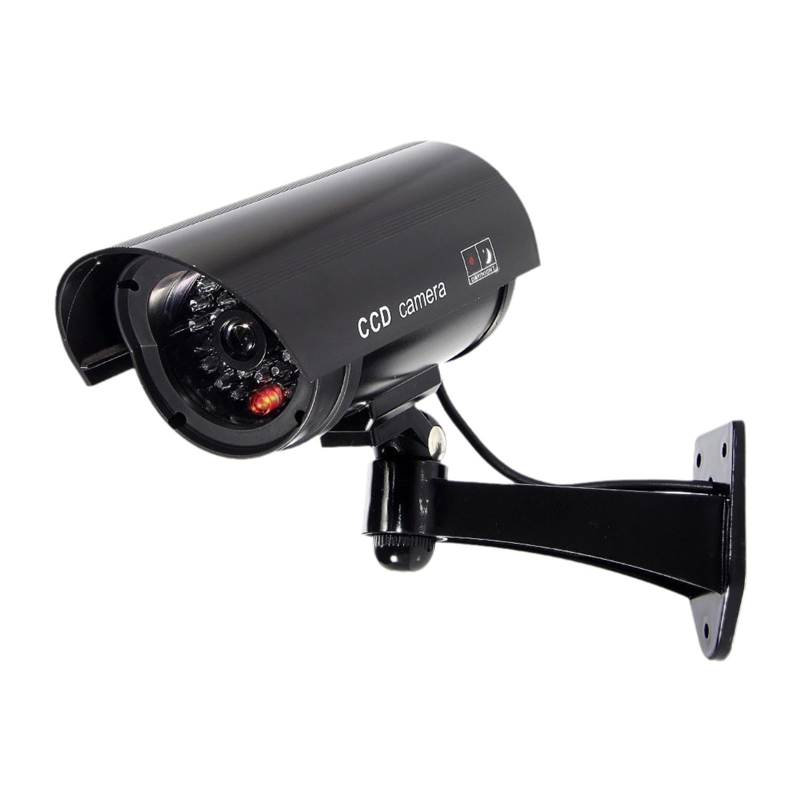Dummy Security Camera with Flashing LED Light Waterproof Dummy Surveillance Black|Consumer Electronics | Home Surveillance | Dummy Cameras|1 Fake Security Camera-image-42