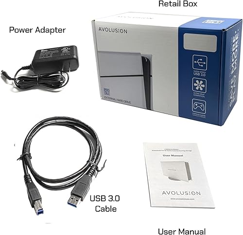 Miniatura 5 de Avolusion PRO-5U - Disco duro externo USB 3.0 de 3 TB para Windows, MacOS, PS5 y Xbox (blanco) (renovado)