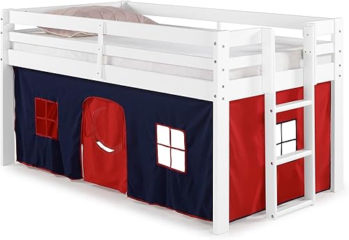 Miniatura 26 de Alaterre Furniture Jasper - Cama tipo loft tamaño individual, marco gris paloma y fondo rosa/blanco Gris (Dove Gray),Espresso,Blanco