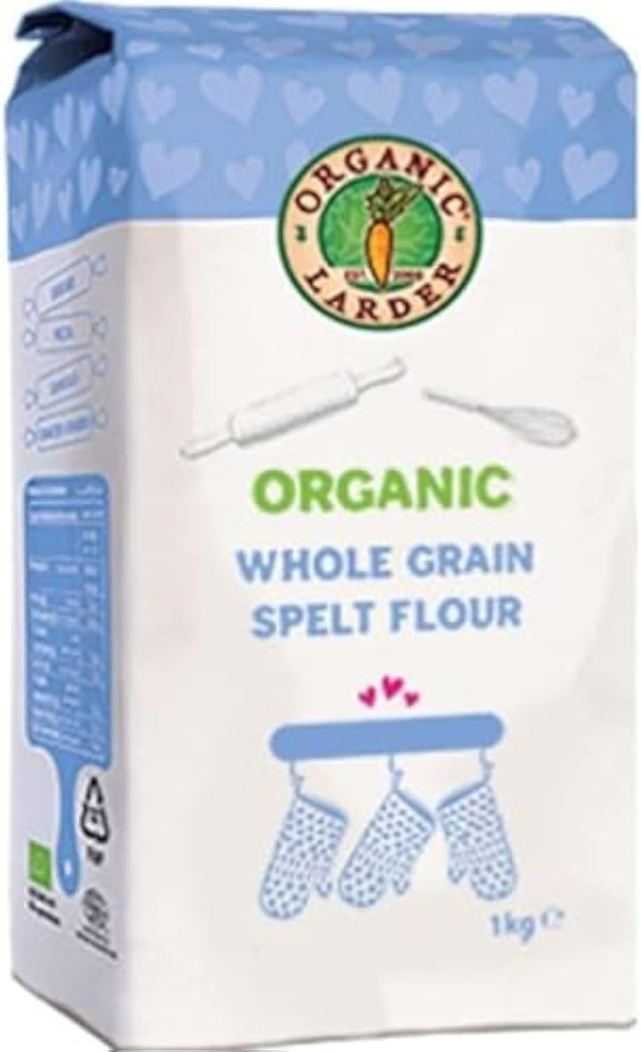 Organic Larder Whole Grain Spelt Flour, 1kg