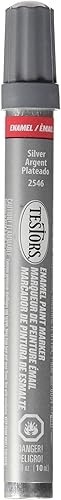 Testors Marcador de pintura esmaltada, plata metálica