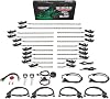 LEDGlow 20pc Advanced Million Color LED Motorcycle Accent Flexible Underglow Lighting Kit Compatible with Harley Davidson Touring Models Street Road Glide - Brake Lights Feature - Waterproof