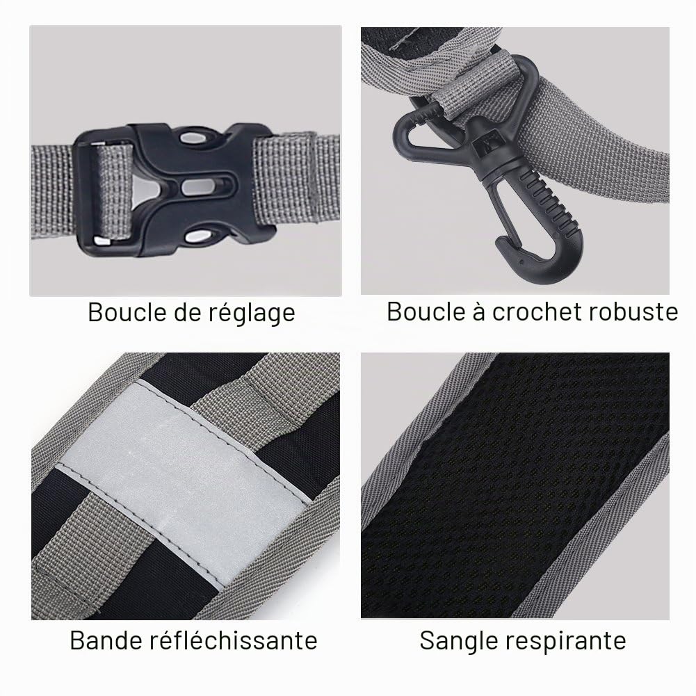 Bretelles de sac à dos réglables en nylon, idéales pour réparer un sac