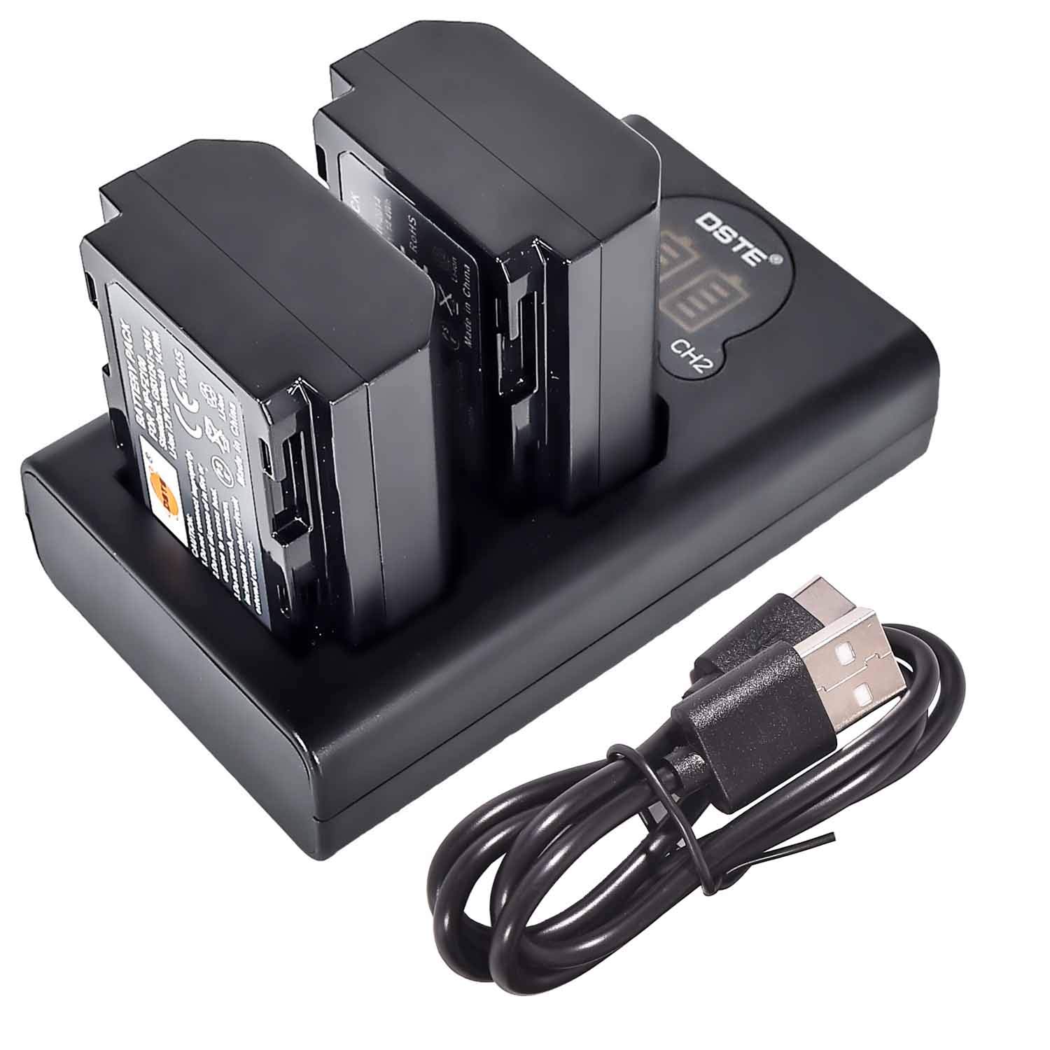 ENEGON Caricabatterie Doppio USB Per Sony NP-FZ100 – LCD Intelligente, Ricarica Rapida 5V/2.1A, Compatibile Con A6600, A7C, A7III, A7RIII, A7SIII, A9