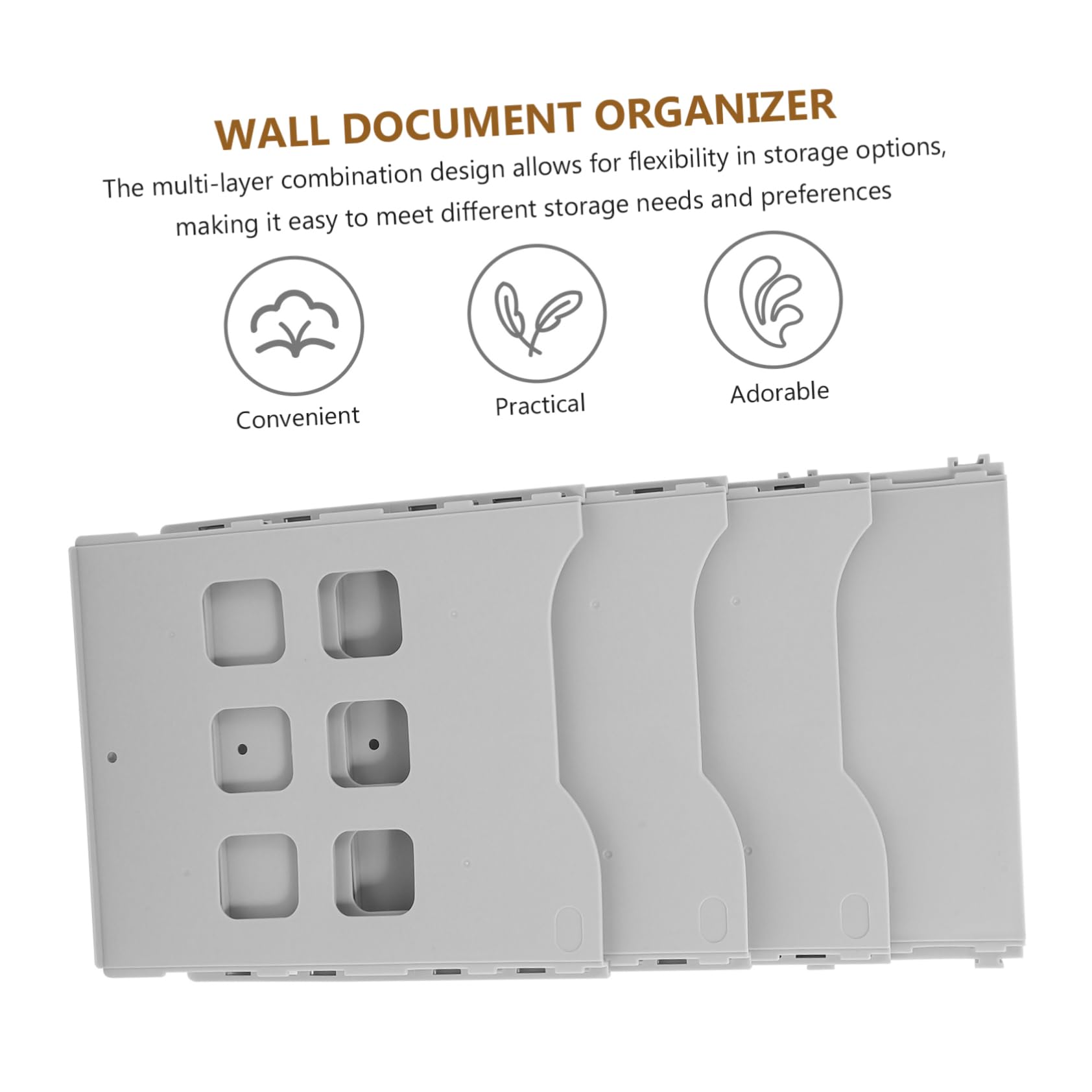DOITOOL Support de Dossier Mural Multifonctionnel Organisateur de Documents à Plusieurs Rangement de Fichiers Perçage de Stockage pour Entrepôt