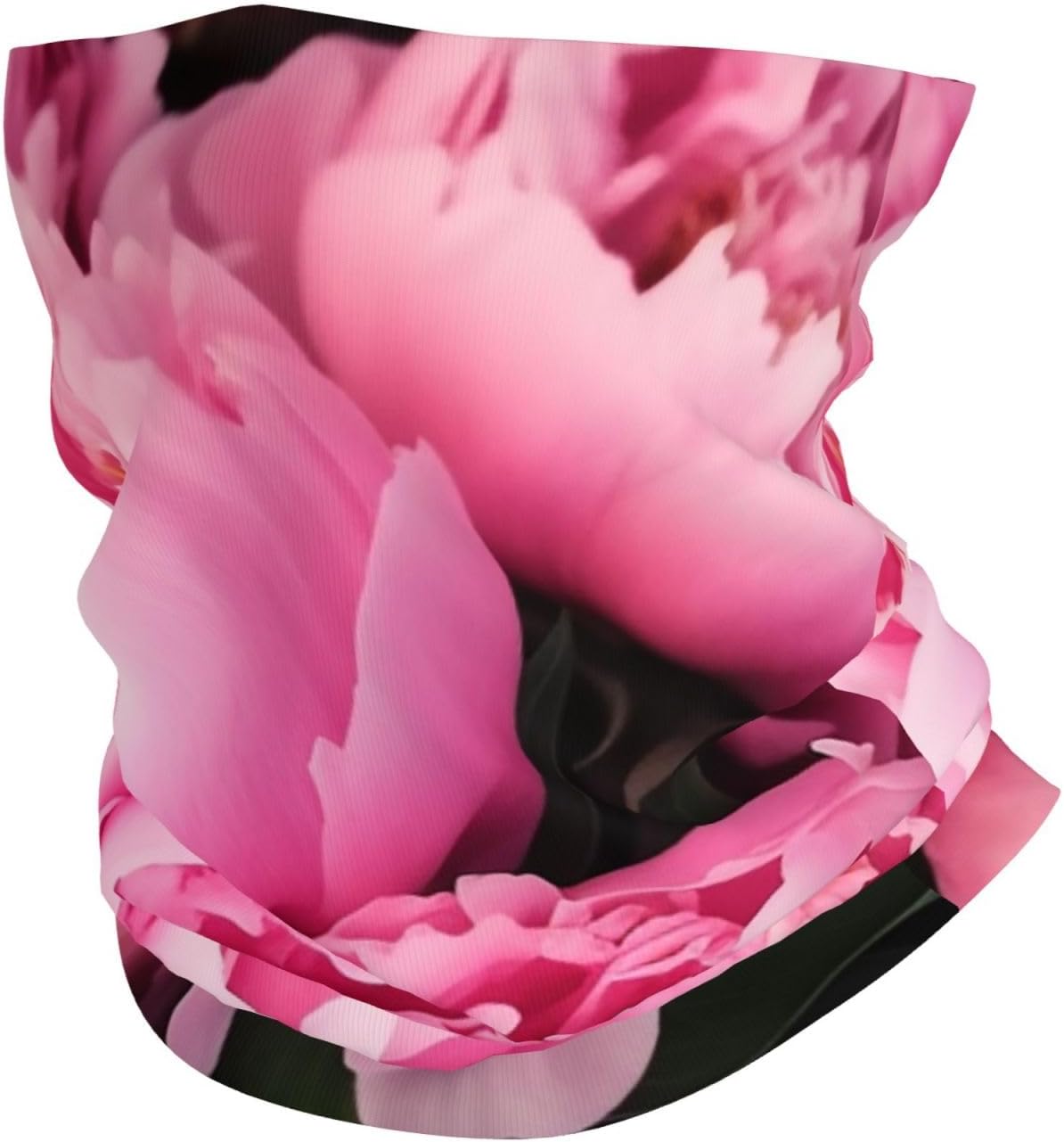 Pink peony Neck Gaiter Warmer, Breathable Face Cover UV Protection Face Mask Wind-proof Ski Neck Scarf Elastic Balaclavas Hiking Bandana for Men Women, Christmas Gift