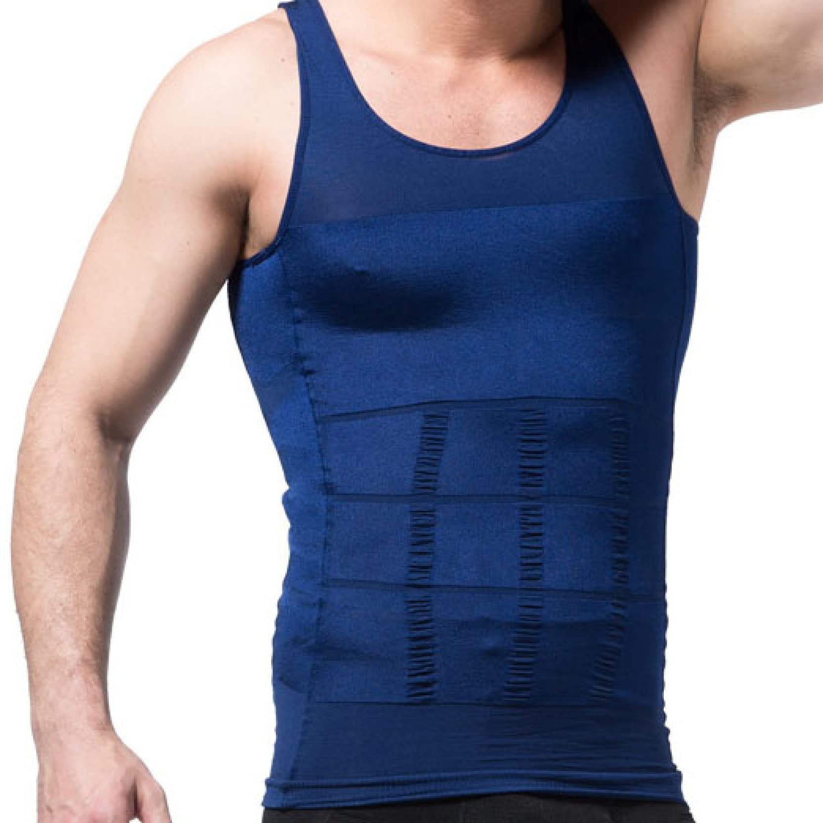 Herren-Kompressionsshirt zum abnehmen der Taille, atmungsaktiv, Bauchkontrolle, Shapewear, top, Fitness, Body Shaper, Weste, Workout
