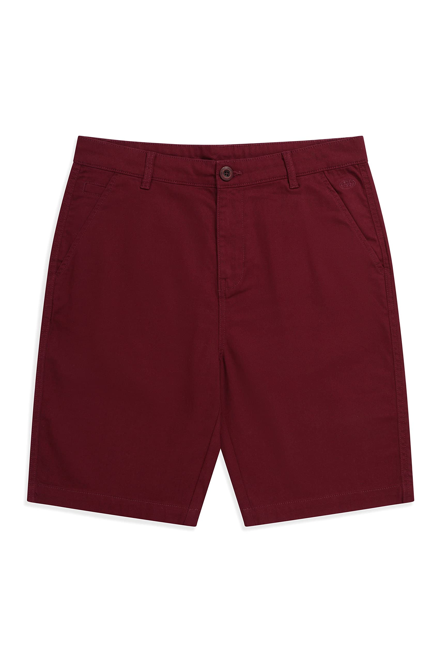 Animal Men's Burgundy Westbay Chino Shorts - Lightweight & Breathable Bottoms In Stretch Cotton With Lots Of Pockets - For Beach, Holiday & Outdoors W30 Size 30