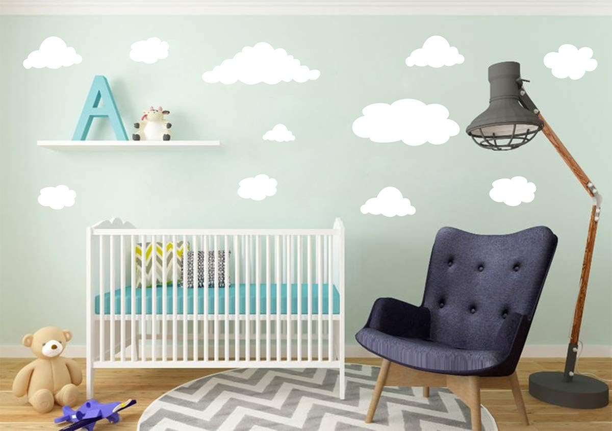 Easu Clouds Wall Decal Wall Stickers Peel and Stick Removable Wall Stickers Kids Room Decals Nursery Decor