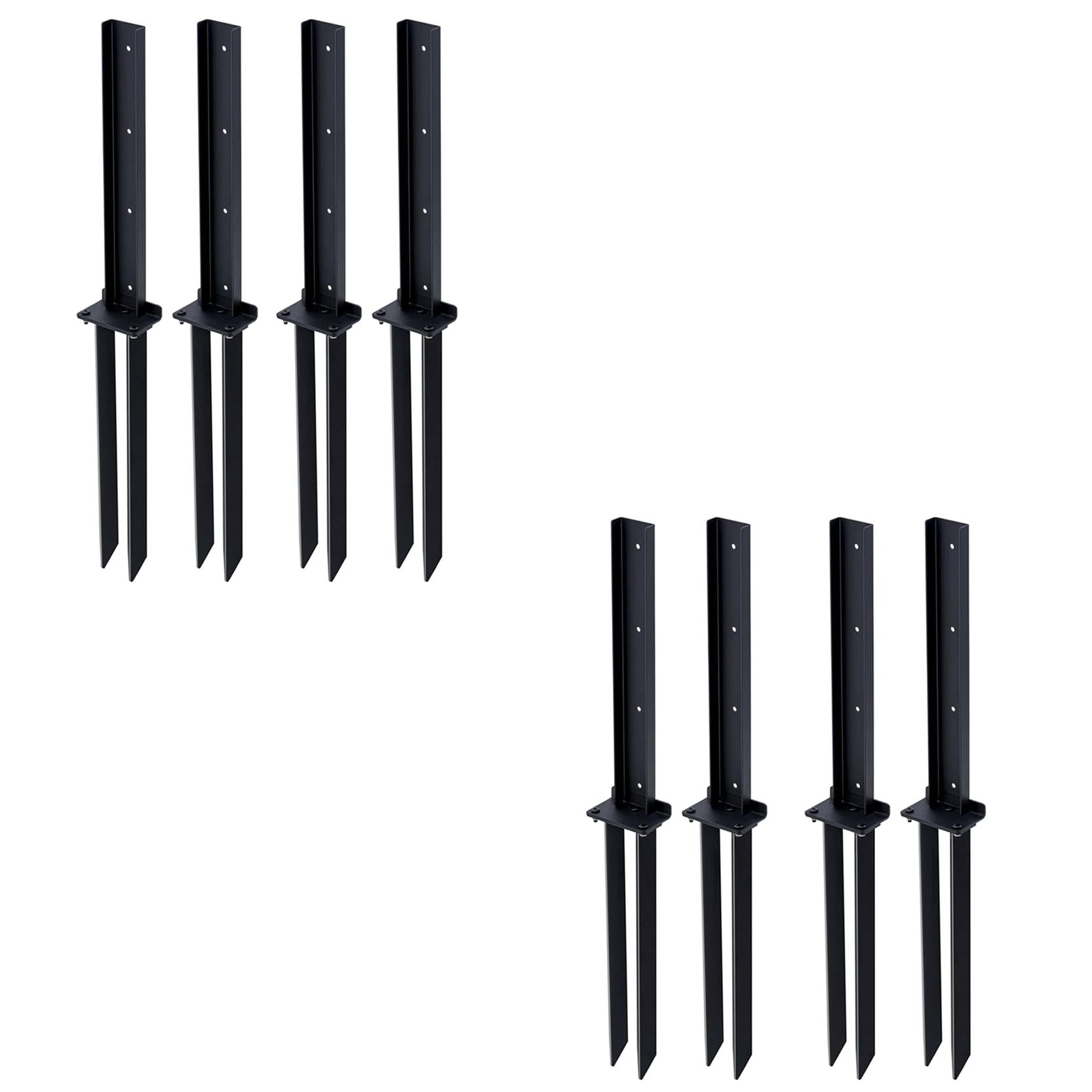LQSYBHD Fence Post Repair Kit Fences Post Anchor Ground Stakes Heavy Duty for Securing Damaged Wooden Posts in Gardens or Yards Anchor Ground Spike Repair Stakes(Size:8pcs)