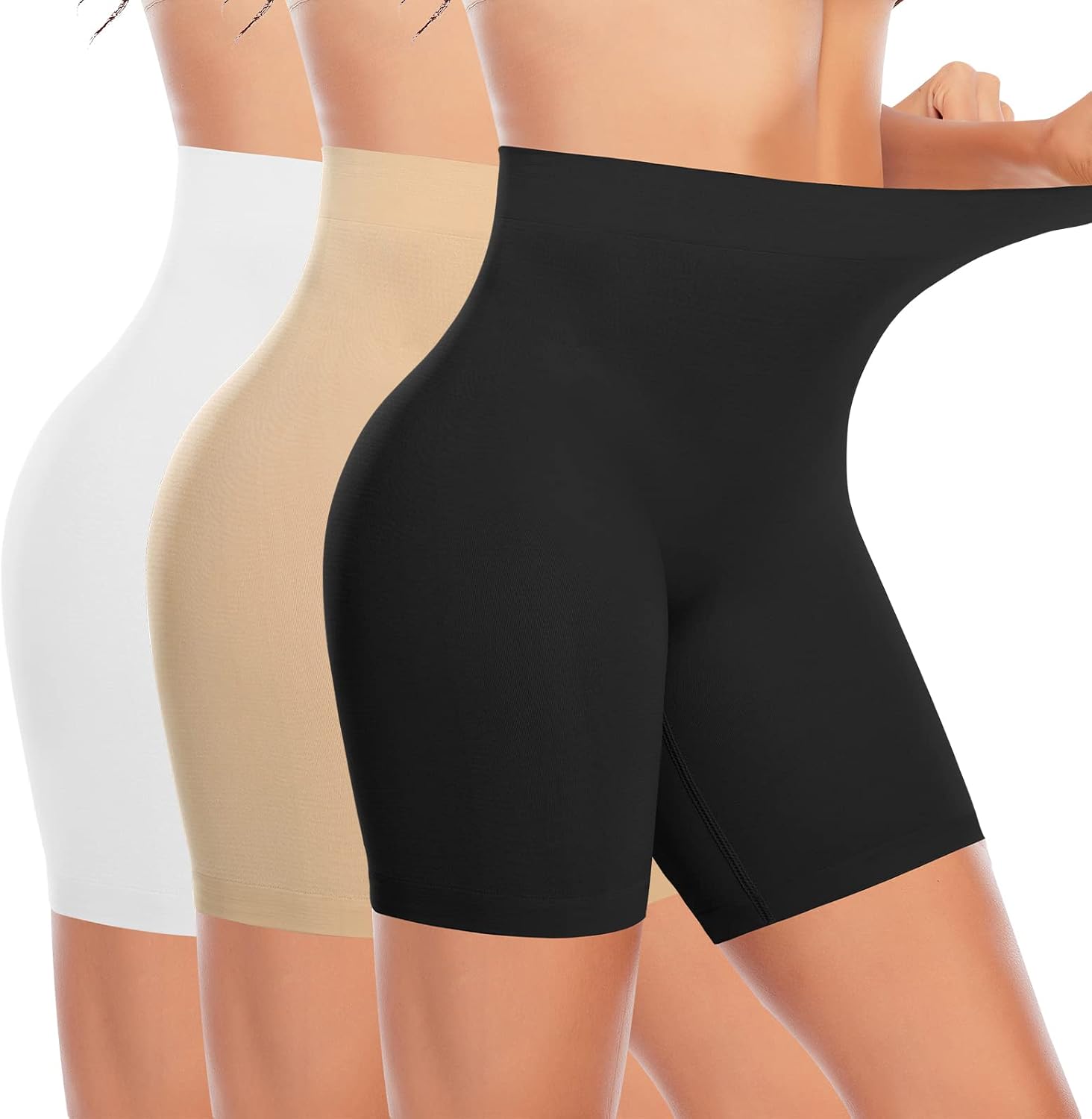 Womens Seamless Slip Shorts for Under Dresses Anti Chafing Underwear Smooth Under Shorts