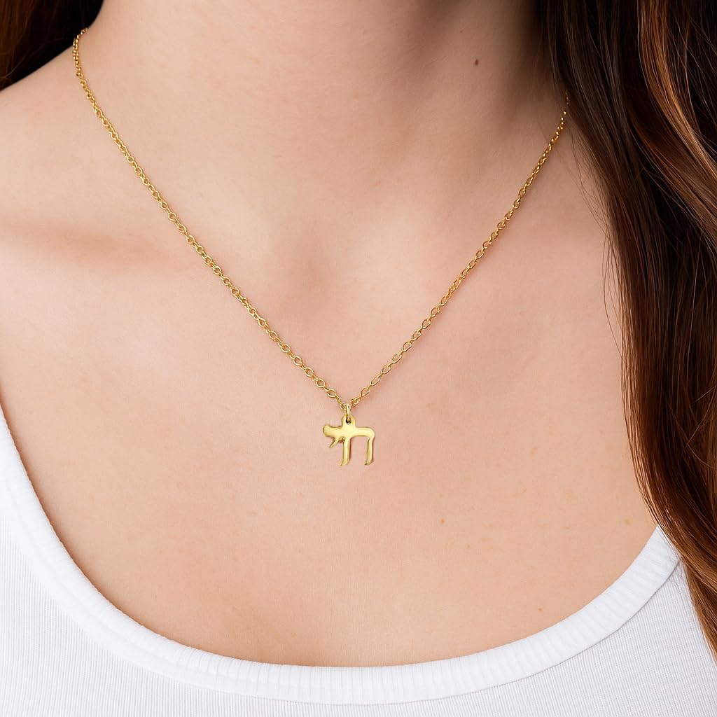 Chai Necklace – Delicate Hebrew חי Pendant, Gold, Silver or Rose Gold, Minimalist Jewish Gift 16–18” - Image 4