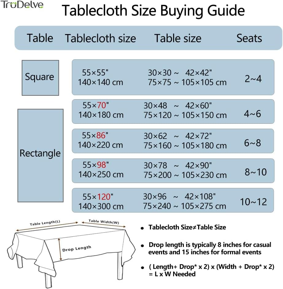 TruDelve Blue and White Stripe Cloth Tablecloths 55 x 70 inch Table Cloth Rectangle Table Fabric Cotton Tablecloths for Rectangle Tables (70"x55", Blue)