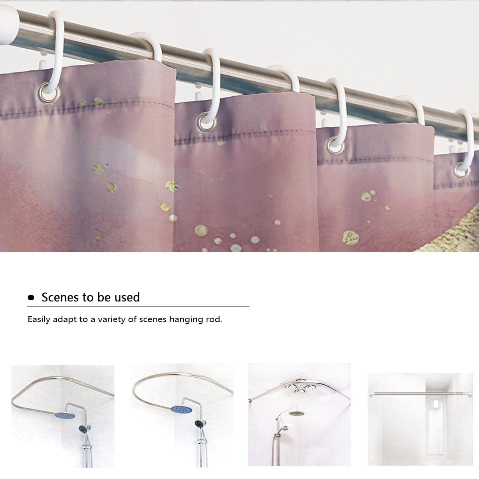 Diagrama Abstracto Cortinas de Ducha para baño Oro Azul Diseños únicos Cortinas de Ducha Set Quick Dry Multi Sizes Cortinas de bañera W160xL200cm