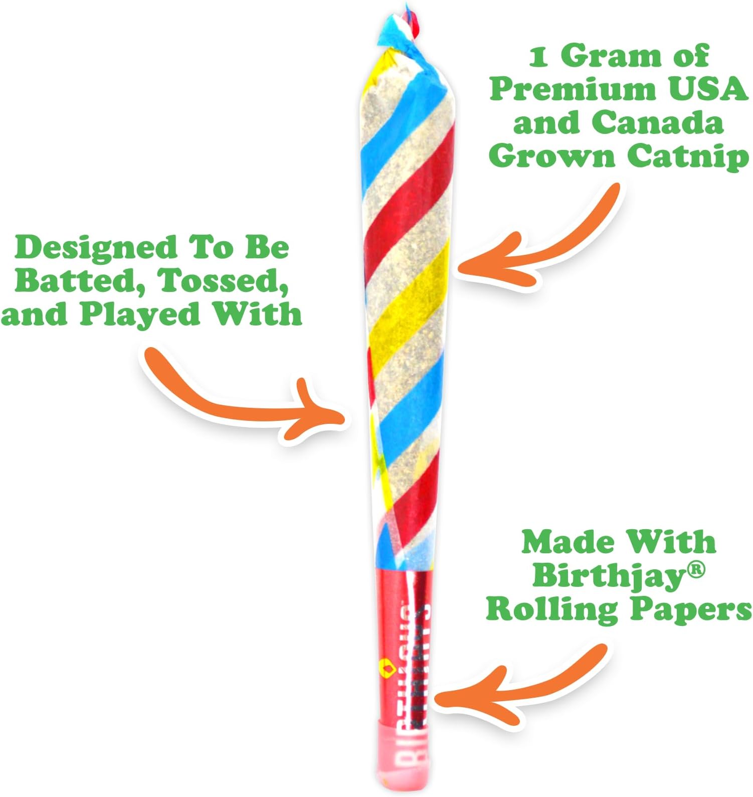 Meowijuana | Birthjays Bundle | Birthjays Catnip Joints and Get Lit Cake | Promotes Play and Cat Health | Includes Organic Catnip | Feline and Cat Lover Approved