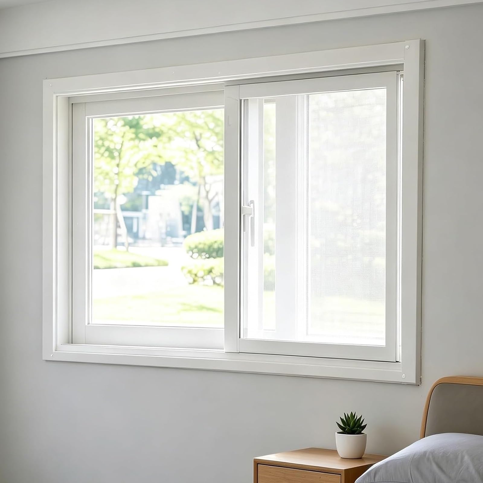 Ventana corredera de aluminio para renovar el aire en su caseta de jardín