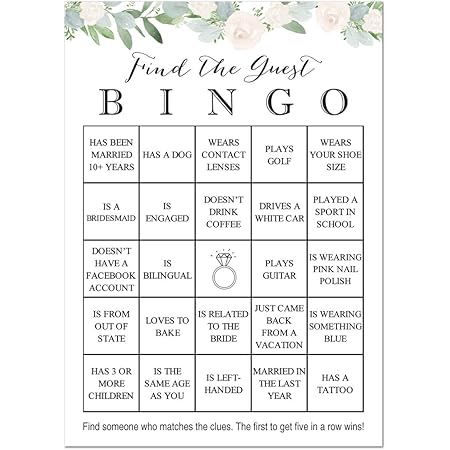 Greenery Floral Bridal Shower Game 