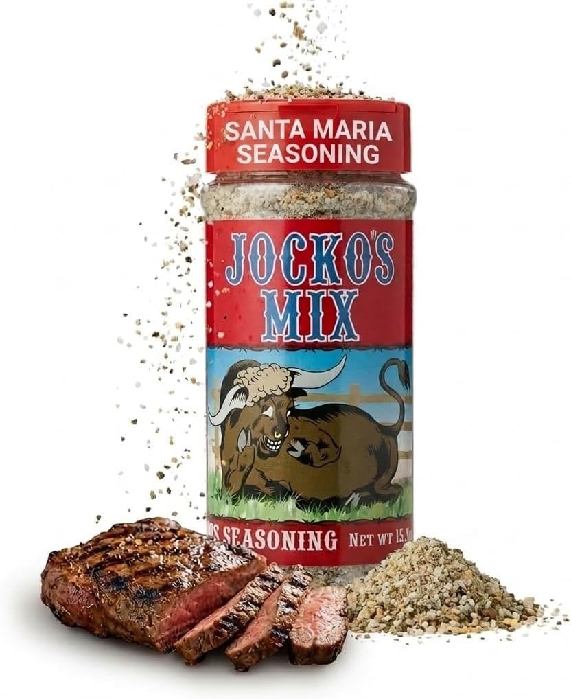 - Mix Santa Maria Style Seasoning - 15.3oz Bottle Of Tri-Tip, Steak, Pork, and Chicken Seasoning - Santa Maria California Grill - Jocko's Mix for Meat, Seafood Stew & Vegetables, Gluten Free