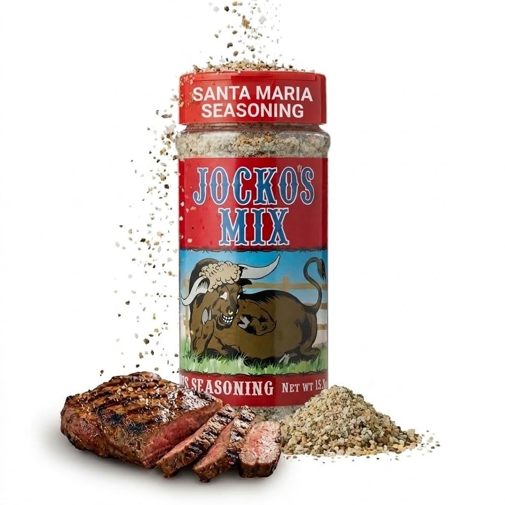Jocko's Mix Santa Maria Style Seasoning - 15.3oz Bottle Of Tri-Tip, Steak, Pork, and Chicken Seasoning - Santa Maria Grill - Jocko's Mix for Meat, Seafood Stew & Vegetables
