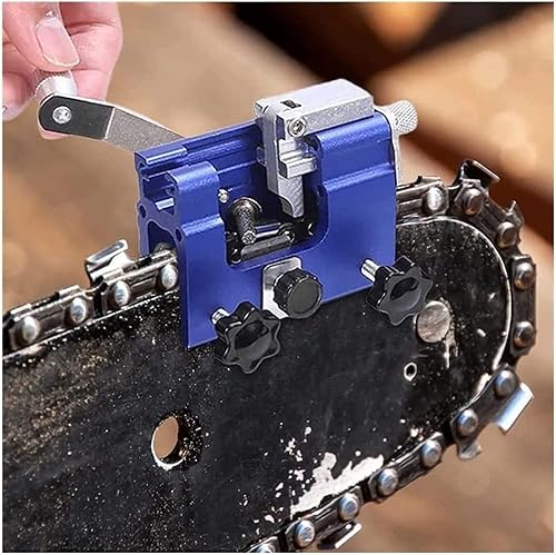 Miniatura 5 de Afilador de motosierra de manivela de mano Kit de plantilla de afilado de motosierra Afilador de cadena de motosierra en jardín y al aire libre