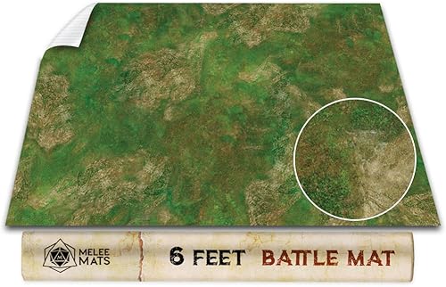 Miniatura 2 de Battle Game Mat for DND - 48" x 72" - 2 Pack Set Wargaming Tabletop Map for Warhammer 40k, Dungeons and Dragons, Wargame RPG - Grass & Jungle Terrain