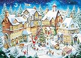 Ravensburger 50th Anniversary Christmas Village - Limited Edition 1000 Piece Holiday Jigsaw Puzzle - Festive Scene with Carolers - Lights & Christmas Tree - Collectible Puzzle for Adults