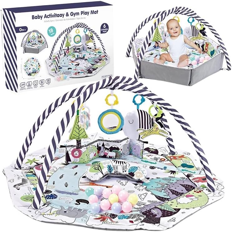 Little Bot Baby ベビープレーマット (禅線+三角形、大) Little Bot Baby ベビープレーマット (禅線+三角形、大) Amazon.co.jp