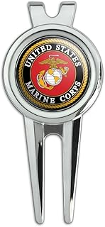 GRAPHICS & MORE Marines USMC Emblem Black Yellow Red Officially Licensed Golf Divot Repair Tool and Ball Marker
